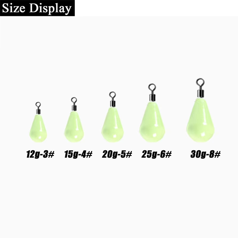 5pcs 12g-30g Glow in Dark Tear - Fish Finder Gps ulasan dan harga